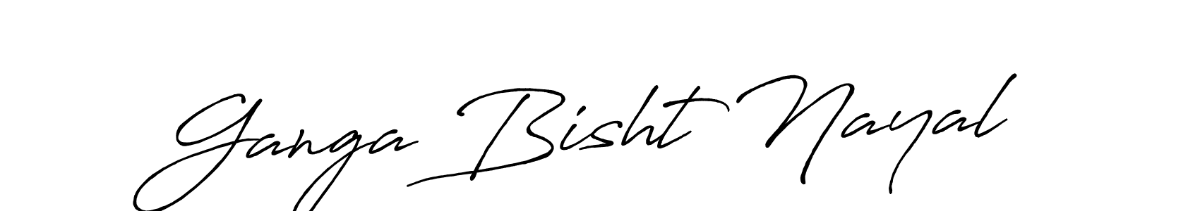 It looks lik you need a new signature style for name Ganga Bisht Nayal. Design unique handwritten (Antro_Vectra_Bolder) signature with our free signature maker in just a few clicks. Ganga Bisht Nayal signature style 7 images and pictures png