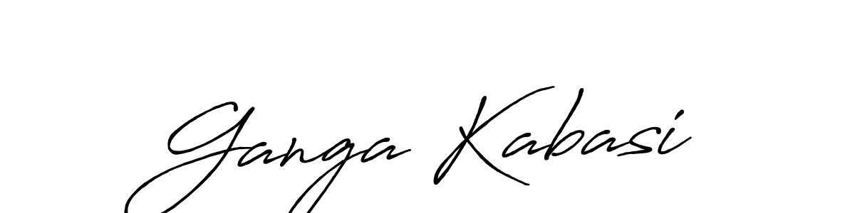 How to make Ganga Kabasi name signature. Use Antro_Vectra_Bolder style for creating short signs online. This is the latest handwritten sign. Ganga Kabasi signature style 7 images and pictures png