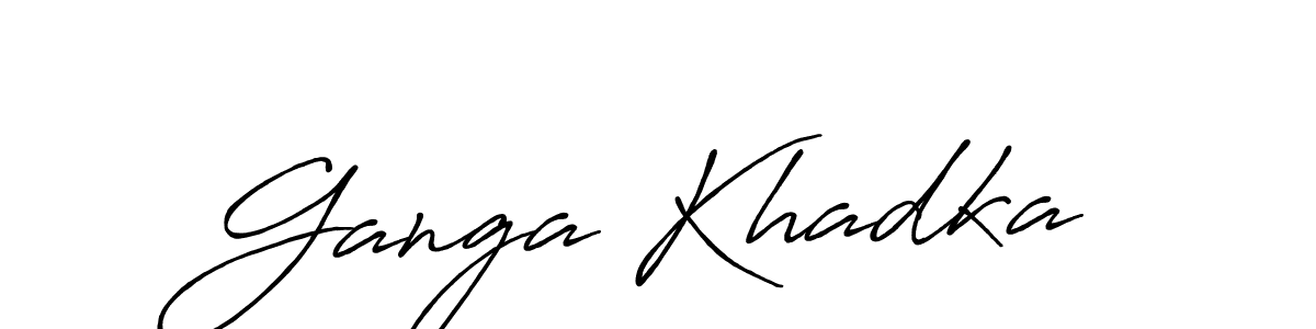 Similarly Antro_Vectra_Bolder is the best handwritten signature design. Signature creator online .You can use it as an online autograph creator for name Ganga Khadka. Ganga Khadka signature style 7 images and pictures png