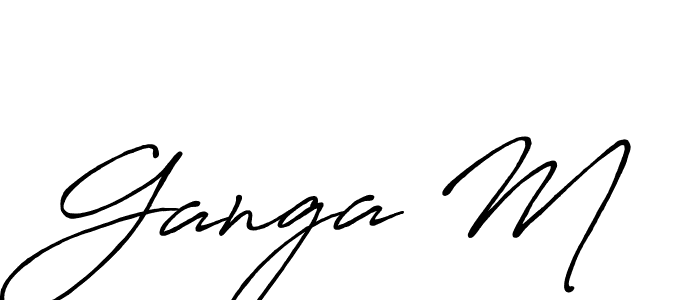 Similarly Antro_Vectra_Bolder is the best handwritten signature design. Signature creator online .You can use it as an online autograph creator for name Ganga M. Ganga M signature style 7 images and pictures png