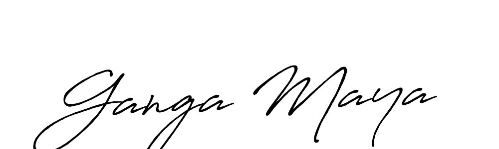 It looks lik you need a new signature style for name Ganga Maya. Design unique handwritten (Antro_Vectra_Bolder) signature with our free signature maker in just a few clicks. Ganga Maya signature style 7 images and pictures png