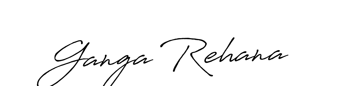 Create a beautiful signature design for name Ganga Rehana. With this signature (Antro_Vectra_Bolder) fonts, you can make a handwritten signature for free. Ganga Rehana signature style 7 images and pictures png