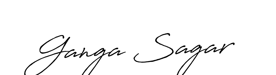 Create a beautiful signature design for name Ganga Sagar. With this signature (Antro_Vectra_Bolder) fonts, you can make a handwritten signature for free. Ganga Sagar signature style 7 images and pictures png