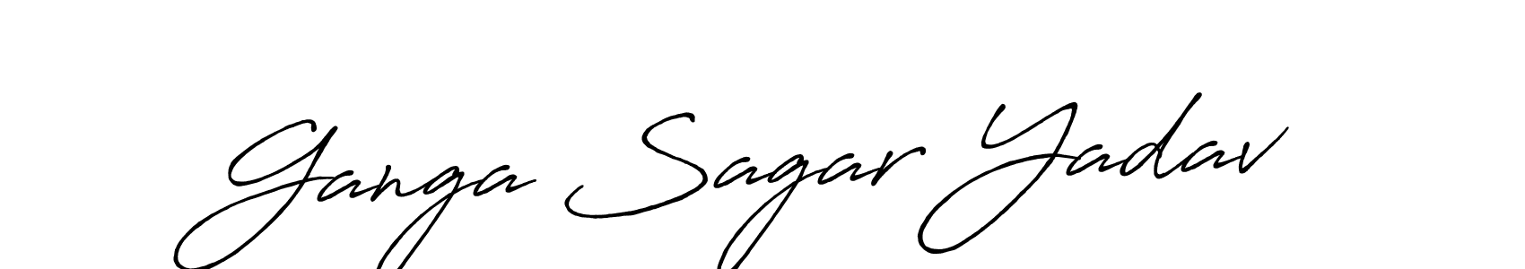 Design your own signature with our free online signature maker. With this signature software, you can create a handwritten (Antro_Vectra_Bolder) signature for name Ganga Sagar Yadav. Ganga Sagar Yadav signature style 7 images and pictures png