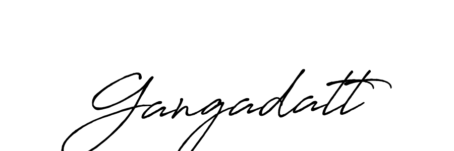 Make a beautiful signature design for name Gangadatt. With this signature (Antro_Vectra_Bolder) style, you can create a handwritten signature for free. Gangadatt signature style 7 images and pictures png