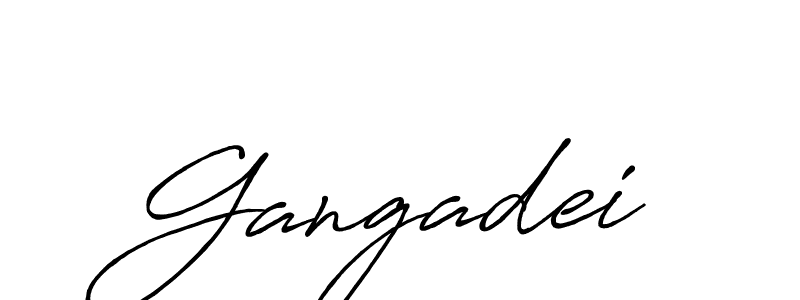 How to make Gangadei name signature. Use Antro_Vectra_Bolder style for creating short signs online. This is the latest handwritten sign. Gangadei signature style 7 images and pictures png