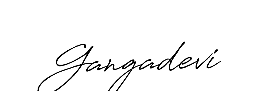 Gangadevi stylish signature style. Best Handwritten Sign (Antro_Vectra_Bolder) for my name. Handwritten Signature Collection Ideas for my name Gangadevi. Gangadevi signature style 7 images and pictures png