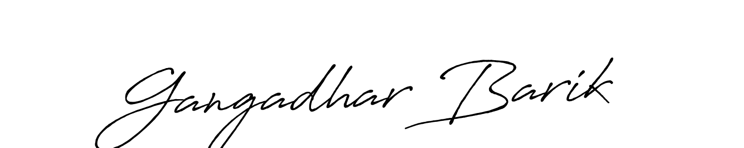 Gangadhar Barik stylish signature style. Best Handwritten Sign (Antro_Vectra_Bolder) for my name. Handwritten Signature Collection Ideas for my name Gangadhar Barik. Gangadhar Barik signature style 7 images and pictures png