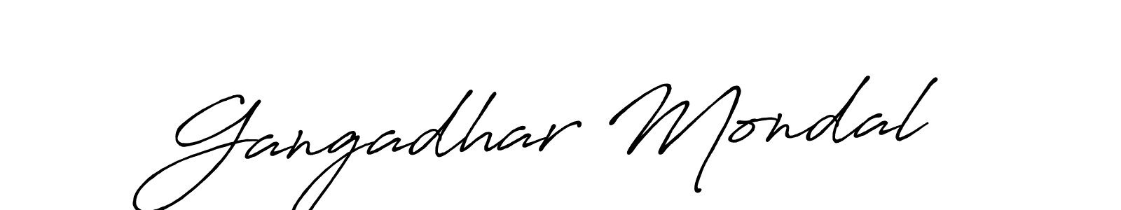 Make a beautiful signature design for name Gangadhar Mondal. With this signature (Antro_Vectra_Bolder) style, you can create a handwritten signature for free. Gangadhar Mondal signature style 7 images and pictures png