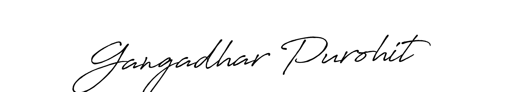 Make a beautiful signature design for name Gangadhar Purohit. With this signature (Antro_Vectra_Bolder) style, you can create a handwritten signature for free. Gangadhar Purohit signature style 7 images and pictures png
