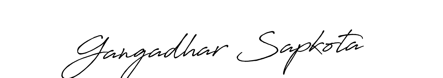 Gangadhar Sapkota stylish signature style. Best Handwritten Sign (Antro_Vectra_Bolder) for my name. Handwritten Signature Collection Ideas for my name Gangadhar Sapkota. Gangadhar Sapkota signature style 7 images and pictures png