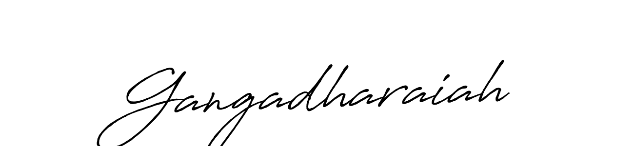 Make a beautiful signature design for name Gangadharaiah. With this signature (Antro_Vectra_Bolder) style, you can create a handwritten signature for free. Gangadharaiah signature style 7 images and pictures png