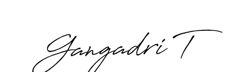Here are the top 10 professional signature styles for the name Gangadri T. These are the best autograph styles you can use for your name. Gangadri T signature style 7 images and pictures png