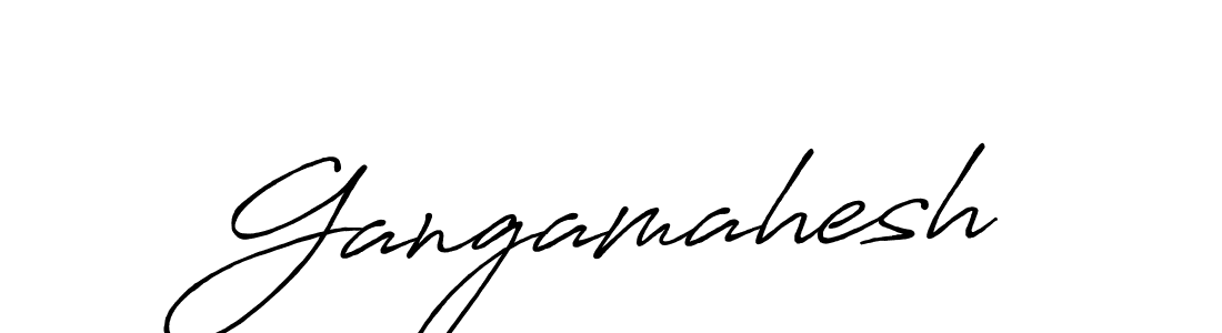 Design your own signature with our free online signature maker. With this signature software, you can create a handwritten (Antro_Vectra_Bolder) signature for name Gangamahesh. Gangamahesh signature style 7 images and pictures png