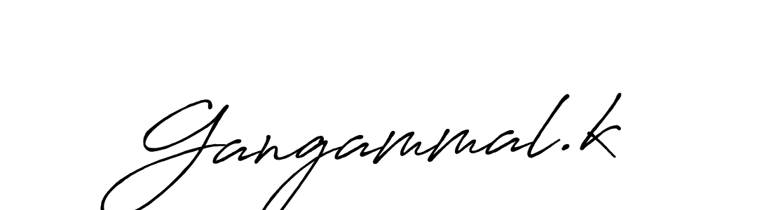 Design your own signature with our free online signature maker. With this signature software, you can create a handwritten (Antro_Vectra_Bolder) signature for name Gangammal.k. Gangammal.k signature style 7 images and pictures png