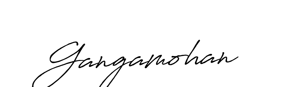 How to make Gangamohan name signature. Use Antro_Vectra_Bolder style for creating short signs online. This is the latest handwritten sign. Gangamohan signature style 7 images and pictures png