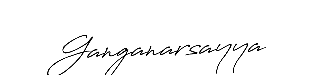 Also we have Ganganarsayya name is the best signature style. Create professional handwritten signature collection using Antro_Vectra_Bolder autograph style. Ganganarsayya signature style 7 images and pictures png