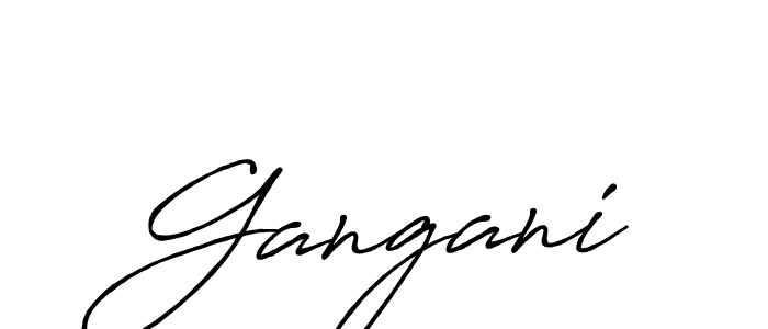 if you are searching for the best signature style for your name Gangani. so please give up your signature search. here we have designed multiple signature styles  using Antro_Vectra_Bolder. Gangani signature style 7 images and pictures png