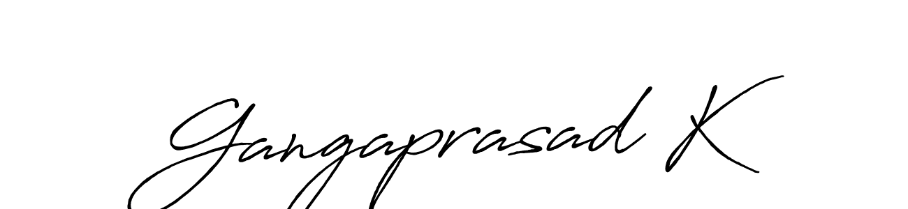 Gangaprasad K stylish signature style. Best Handwritten Sign (Antro_Vectra_Bolder) for my name. Handwritten Signature Collection Ideas for my name Gangaprasad K. Gangaprasad K signature style 7 images and pictures png