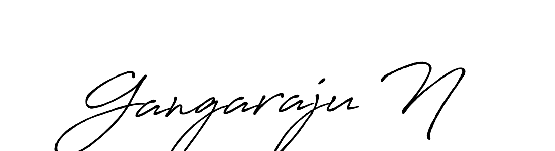 Make a beautiful signature design for name Gangaraju N. With this signature (Antro_Vectra_Bolder) style, you can create a handwritten signature for free. Gangaraju N signature style 7 images and pictures png