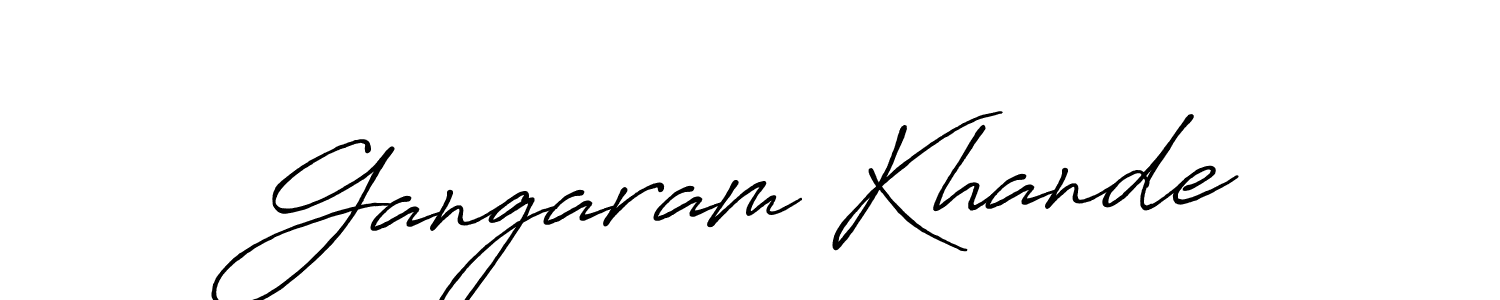 Make a short Gangaram Khande signature style. Manage your documents anywhere anytime using Antro_Vectra_Bolder. Create and add eSignatures, submit forms, share and send files easily. Gangaram Khande signature style 7 images and pictures png