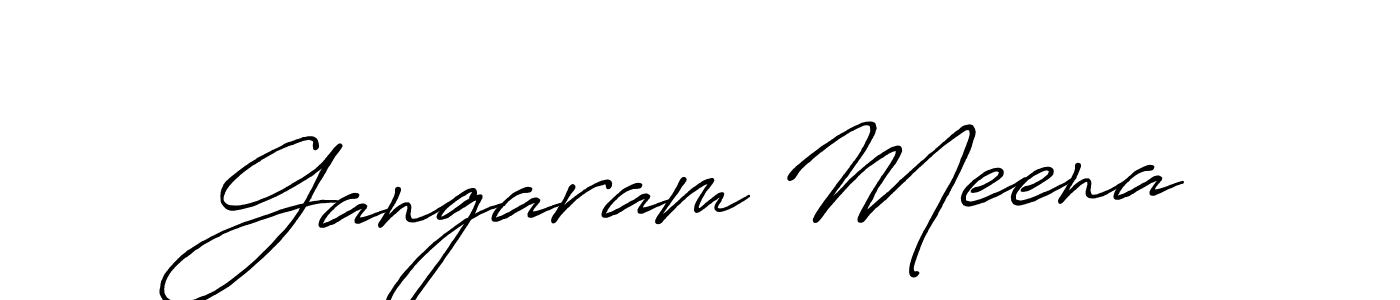 Make a beautiful signature design for name Gangaram Meena. With this signature (Antro_Vectra_Bolder) style, you can create a handwritten signature for free. Gangaram Meena signature style 7 images and pictures png