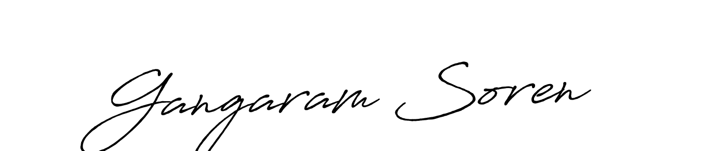 Also we have Gangaram Soren name is the best signature style. Create professional handwritten signature collection using Antro_Vectra_Bolder autograph style. Gangaram Soren signature style 7 images and pictures png