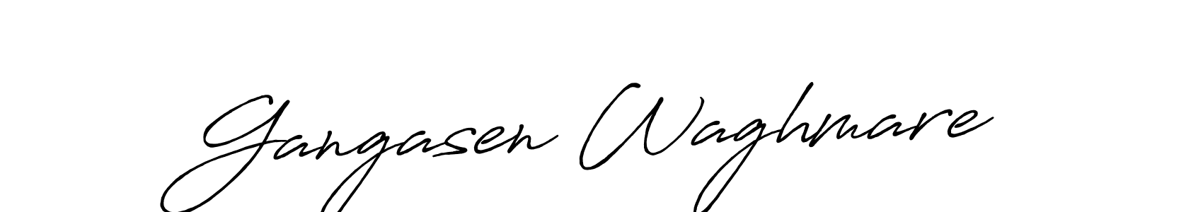 Gangasen Waghmare stylish signature style. Best Handwritten Sign (Antro_Vectra_Bolder) for my name. Handwritten Signature Collection Ideas for my name Gangasen Waghmare. Gangasen Waghmare signature style 7 images and pictures png