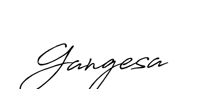 Use a signature maker to create a handwritten signature online. With this signature software, you can design (Antro_Vectra_Bolder) your own signature for name Gangesa. Gangesa signature style 7 images and pictures png