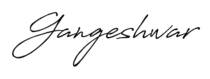 A classic penmanship look for Gangeshwar. The Antro_Vectra_Bolder font brings timeless elegance and confidence to every signed document. Gangeshwar signature style 7 images and pictures png