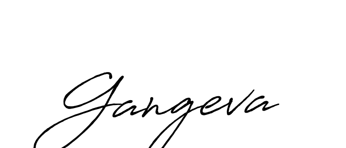 Gangeva stylish signature style. Best Handwritten Sign (Antro_Vectra_Bolder) for my name. Handwritten Signature Collection Ideas for my name Gangeva. Gangeva signature style 7 images and pictures png