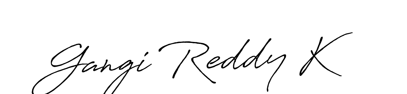 Gangi Reddy K stylish signature style. Best Handwritten Sign (Antro_Vectra_Bolder) for my name. Handwritten Signature Collection Ideas for my name Gangi Reddy K. Gangi Reddy K signature style 7 images and pictures png