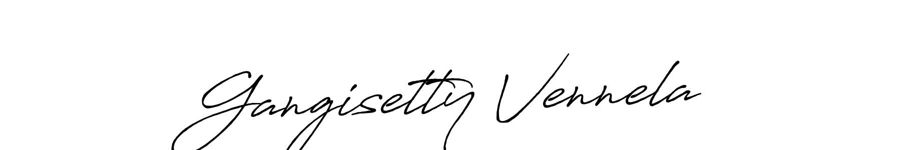 Design your own signature with our free online signature maker. With this signature software, you can create a handwritten (Antro_Vectra_Bolder) signature for name Gangisetty Vennela. Gangisetty Vennela signature style 7 images and pictures png