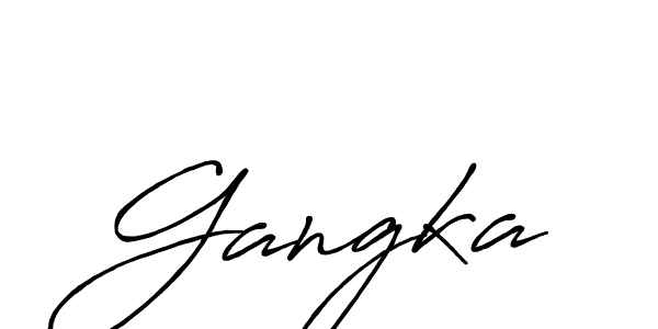 Make a beautiful signature design for name Gangka. With this signature (Antro_Vectra_Bolder) style, you can create a handwritten signature for free. Gangka signature style 7 images and pictures png