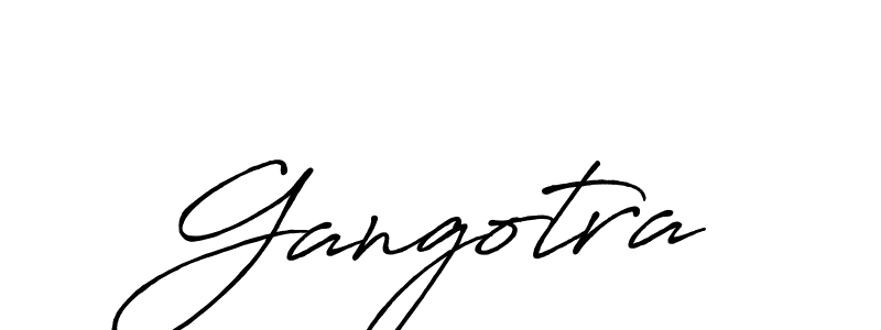 Make a beautiful signature design for name Gangotra. With this signature (Antro_Vectra_Bolder) style, you can create a handwritten signature for free. Gangotra signature style 7 images and pictures png