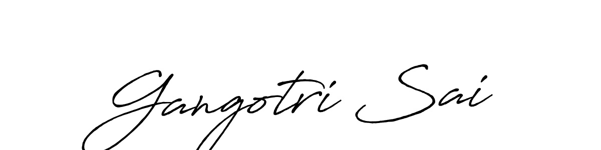 Use a signature maker to create a handwritten signature online. With this signature software, you can design (Antro_Vectra_Bolder) your own signature for name Gangotri Sai. Gangotri Sai signature style 7 images and pictures png