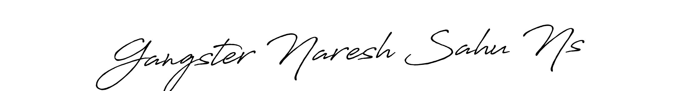 Similarly Antro_Vectra_Bolder is the best handwritten signature design. Signature creator online .You can use it as an online autograph creator for name Gangster Naresh Sahu Ns. Gangster Naresh Sahu Ns signature style 7 images and pictures png