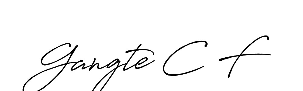 Also we have Gangte C F name is the best signature style. Create professional handwritten signature collection using Antro_Vectra_Bolder autograph style. Gangte C F signature style 7 images and pictures png
