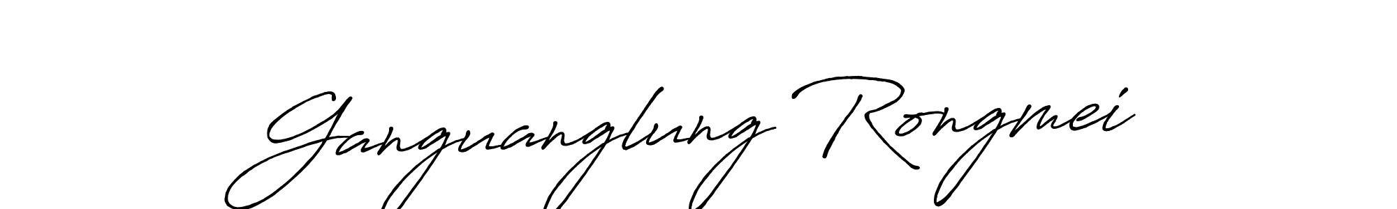 Create a beautiful signature design for name Ganguanglung Rongmei. With this signature (Antro_Vectra_Bolder) fonts, you can make a handwritten signature for free. Ganguanglung Rongmei signature style 7 images and pictures png