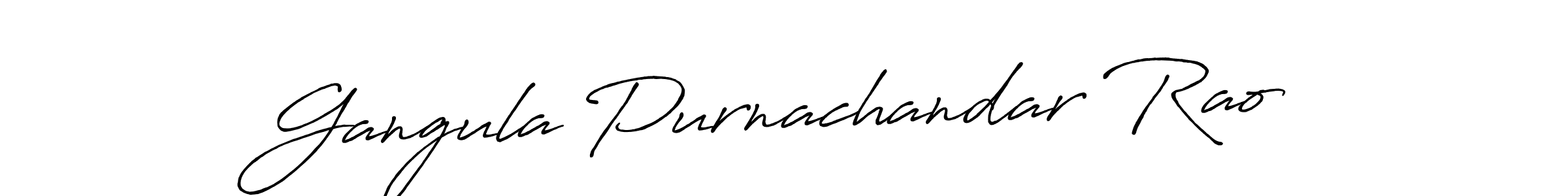 It looks lik you need a new signature style for name Gangula Purnachandar Rao. Design unique handwritten (Antro_Vectra_Bolder) signature with our free signature maker in just a few clicks. Gangula Purnachandar Rao signature style 7 images and pictures png