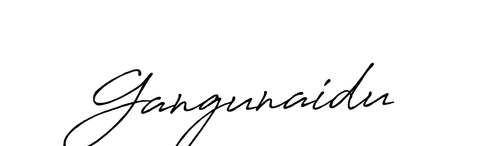 You should practise on your own different ways (Antro_Vectra_Bolder) to write your name (Gangunaidu) in signature. don't let someone else do it for you. Gangunaidu signature style 7 images and pictures png