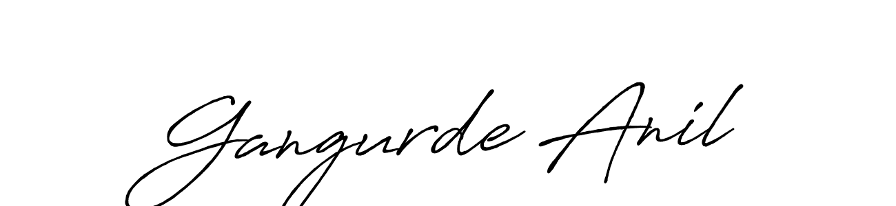 Create a beautiful signature design for name Gangurde Anil. With this signature (Antro_Vectra_Bolder) fonts, you can make a handwritten signature for free. Gangurde Anil signature style 7 images and pictures png