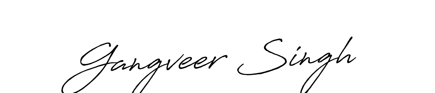 Make a beautiful signature design for name Gangveer Singh. With this signature (Antro_Vectra_Bolder) style, you can create a handwritten signature for free. Gangveer Singh signature style 7 images and pictures png