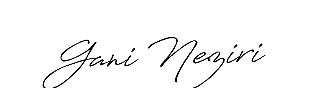 It looks lik you need a new signature style for name Gani Neziri. Design unique handwritten (Antro_Vectra_Bolder) signature with our free signature maker in just a few clicks. Gani Neziri signature style 7 images and pictures png