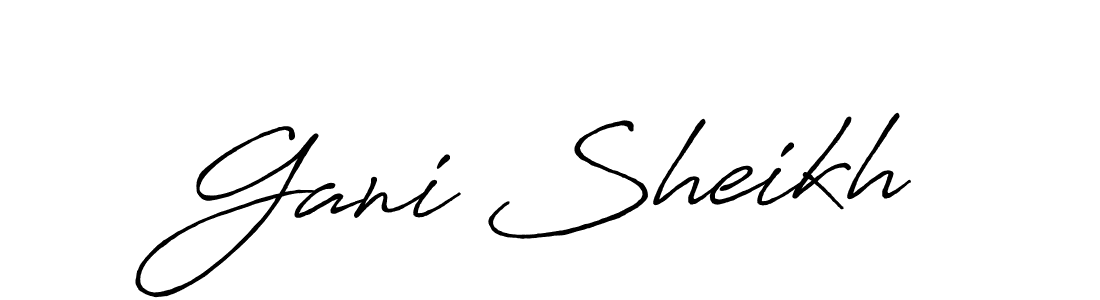 Gani Sheikh stylish signature style. Best Handwritten Sign (Antro_Vectra_Bolder) for my name. Handwritten Signature Collection Ideas for my name Gani Sheikh. Gani Sheikh signature style 7 images and pictures png