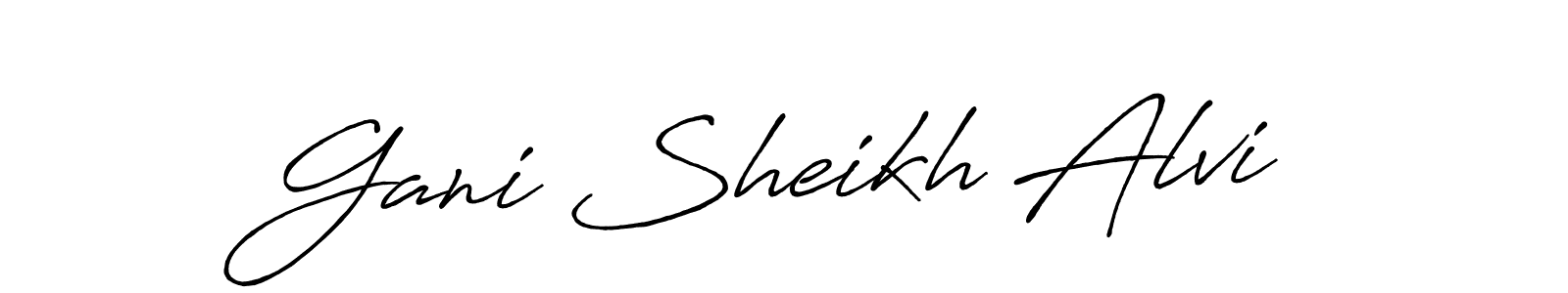 How to Draw Gani Sheikh Alvi signature style? Antro_Vectra_Bolder is a latest design signature styles for name Gani Sheikh Alvi. Gani Sheikh Alvi signature style 7 images and pictures png