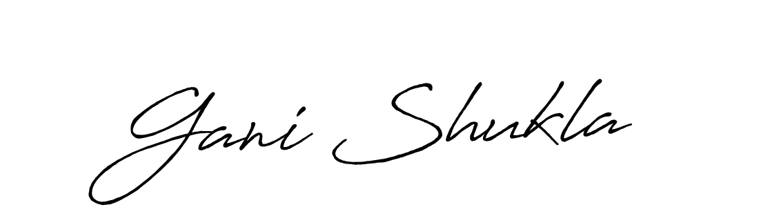 The best way (Antro_Vectra_Bolder) to make a short signature is to pick only two or three words in your name. The name Gani Shukla include a total of six letters. For converting this name. Gani Shukla signature style 7 images and pictures png