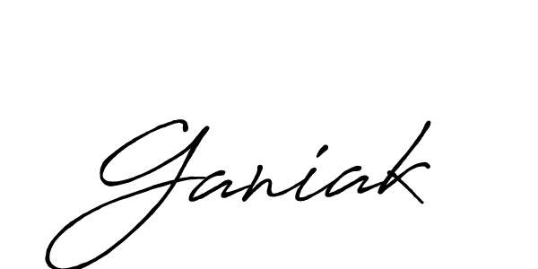 Once you've used our free online signature maker to create your best signature Antro_Vectra_Bolder style, it's time to enjoy all of the benefits that Ganiak name signing documents. Ganiak signature style 7 images and pictures png