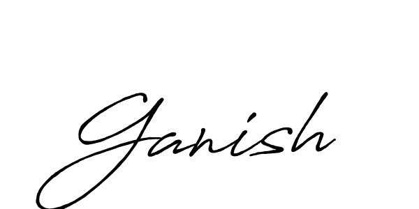 How to make Ganish name signature. Use Antro_Vectra_Bolder style for creating short signs online. This is the latest handwritten sign. Ganish signature style 7 images and pictures png