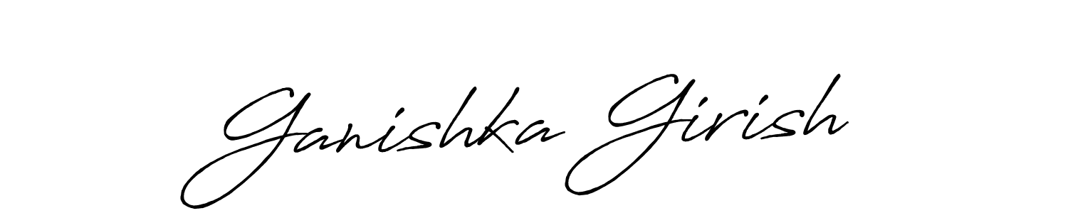 if you are searching for the best signature style for your name Ganishka Girish. so please give up your signature search. here we have designed multiple signature styles  using Antro_Vectra_Bolder. Ganishka Girish signature style 7 images and pictures png